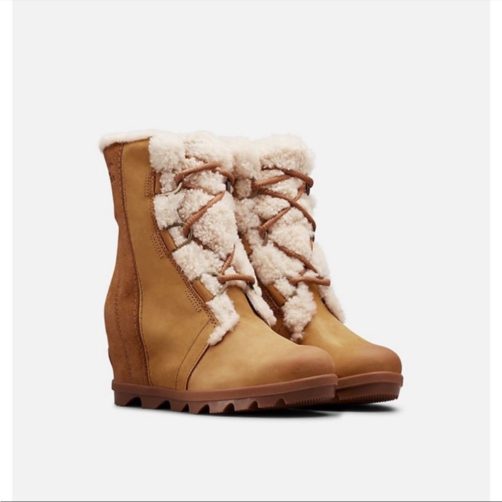 SOREL Joan of Arctic Wedge II Shearling-Trim Boots